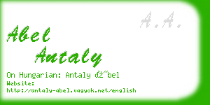 abel antaly business card